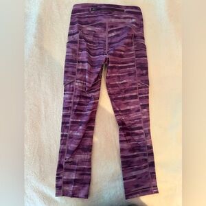 Purple Cropped Lululemon Leggings